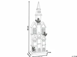 Best Beliani Decorazione natalizia LED NILAKA Casa 85 cm Marrone chiaro Bianco Marrone