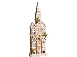 Best Beliani Decorazione natalizia LED NILAKA Casa 85 cm Marrone chiaro Bianco Marrone