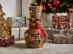 Online Beliani Decorazione natalizia LED OLAFSVIK Pupazzo di neve 52 cm Naturale