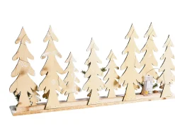 Beliani Decorazione natalizia LED ORIVESI Albero di Natale 30 cm Marrone chiaro Verde Marrone