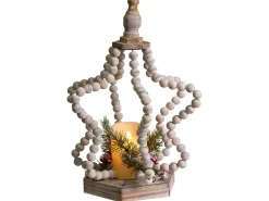 New Beliani Decorazione natalizia LED PATARI Stella 42 cm Marrone chiaro Giallo Marrone Verde
