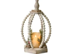 Outlet Beliani Decorazione natalizia LED PAJARVI 40 cm Marrone chiaro Giallo Verde Marrone