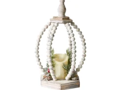 Outlet Beliani Decorazione natalizia LED PAJARVI 40 cm Marrone chiaro Giallo Verde Marrone