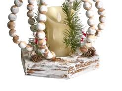 Clearance Beliani Decorazione natalizia LED PETRUMA 40 cm Marrone chiaro Giallo Verde Marrone