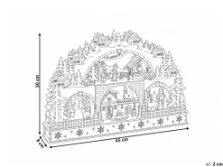 Online Beliani Decorazione natalizia LED SELURA 30 cm Marrone chiaro Marrone Multicolore