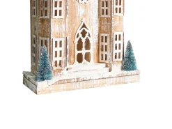 Online Beliani Decorazione natalizia LED UNARI Casa 50 cm Marrone chiaro Bianco Marrone