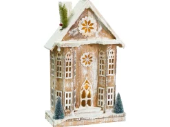 Online Beliani Decorazione natalizia LED UNARI Casa 50 cm Marrone chiaro Bianco Marrone