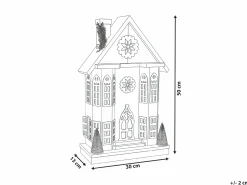 Online Beliani Decorazione natalizia LED UNARI Casa 50 cm Marrone chiaro Bianco Marrone