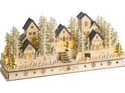 Beliani Decorazione natalizia LED VANSJO 22 cm chiaro Marrone