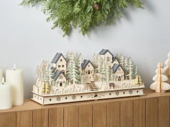 Beliani Decorazione natalizia LED VANSJO 22 cm chiaro Marrone