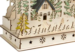 Beliani Decorazione natalizia LED VANSJO 22 cm chiaro Marrone