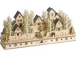 Beliani Decorazione natalizia LED VANSJO 22 cm chiaro Marrone