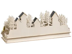 Beliani Decorazione natalizia LED VANSJO 22 cm chiaro Marrone