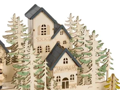 Beliani Decorazione natalizia LED VANSJO 22 cm chiaro Marrone