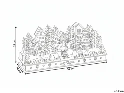 Beliani Decorazione natalizia LED VANSJO 22 cm chiaro Marrone