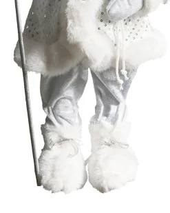 Best Beliani Decorazione natalizia NELAUG Babbo Natale 48 cm Argento Bianco Argento
