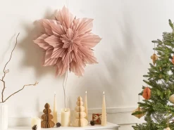 Beliani Decorazione natalizia OSTERAN Stella 59 cm Rosa