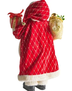 Best Beliani Decorazione natalizia RAMVATN Babbo Natale 44 cm Rosso Bianco Rosso Oro