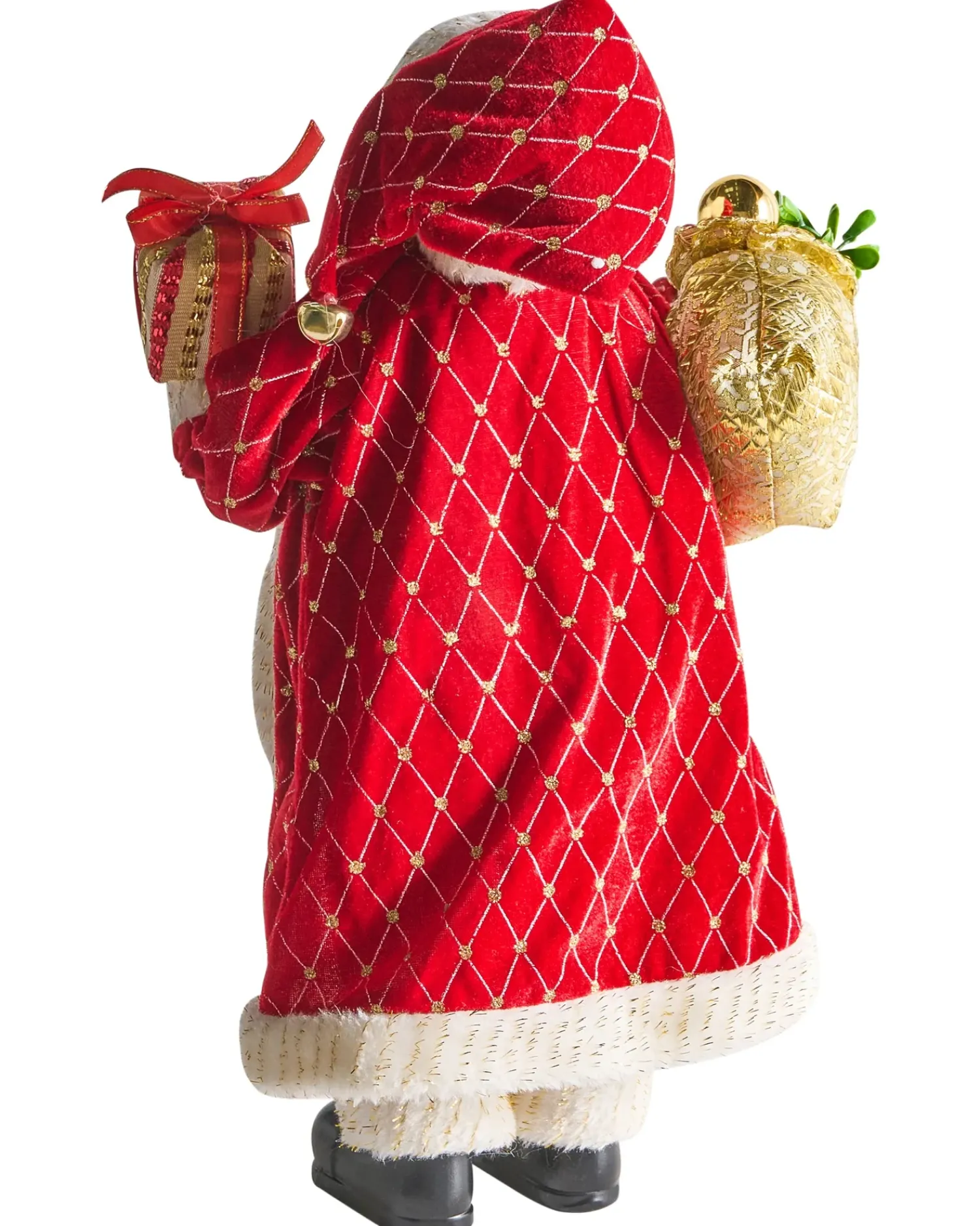Best Beliani Decorazione natalizia RAMVATN Babbo Natale 44 cm Rosso Bianco Rosso Oro
