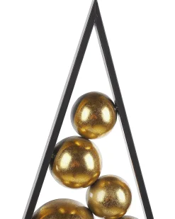 Clearance Beliani Decorazione natalizia RANUA Albero di Natale 65 cm Oro Oro Nero