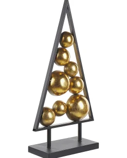 Clearance Beliani Decorazione natalizia RANUA Albero di Natale 65 cm Oro Oro Nero
