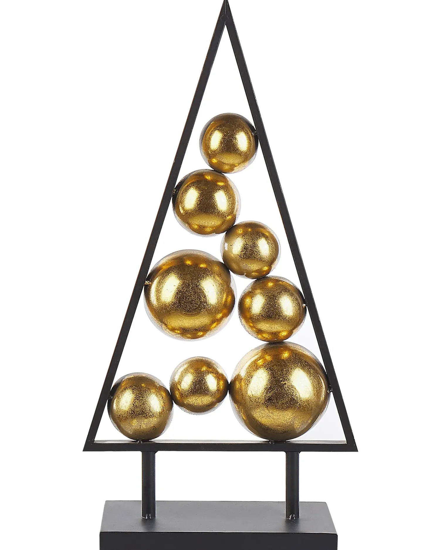 Clearance Beliani Decorazione natalizia RANUA Albero di Natale 65 cm Oro Oro Nero