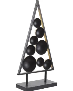 Clearance Beliani Decorazione natalizia RANUA Albero di Natale 65 cm Oro Oro Nero