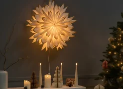 Clearance Beliani Decorazione natalizia SVEDAN Stella 60 cm sporco Bianco