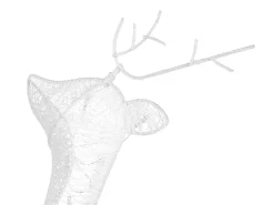 Hot Beliani Decorazione per esterni LED ANGELI Renna 92/85/49 cm Bianco
