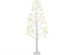 New Beliani Decorazione per esterni LED ALBIONI Albero 180 cm Bianco