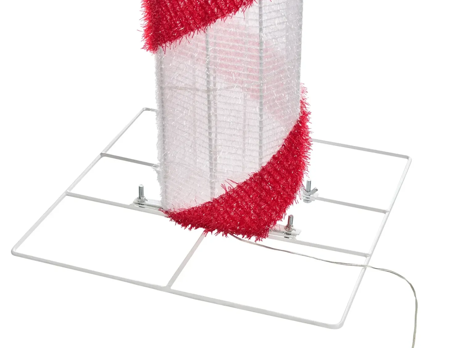 Beliani Decorazione per esterni LED ALARNI Bastoncino di zucchero 150 cm Rosso Bianco Rosso
