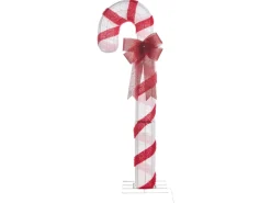 Beliani Decorazione per esterni LED ALARNI Bastoncino di zucchero 150 cm Rosso Bianco Rosso