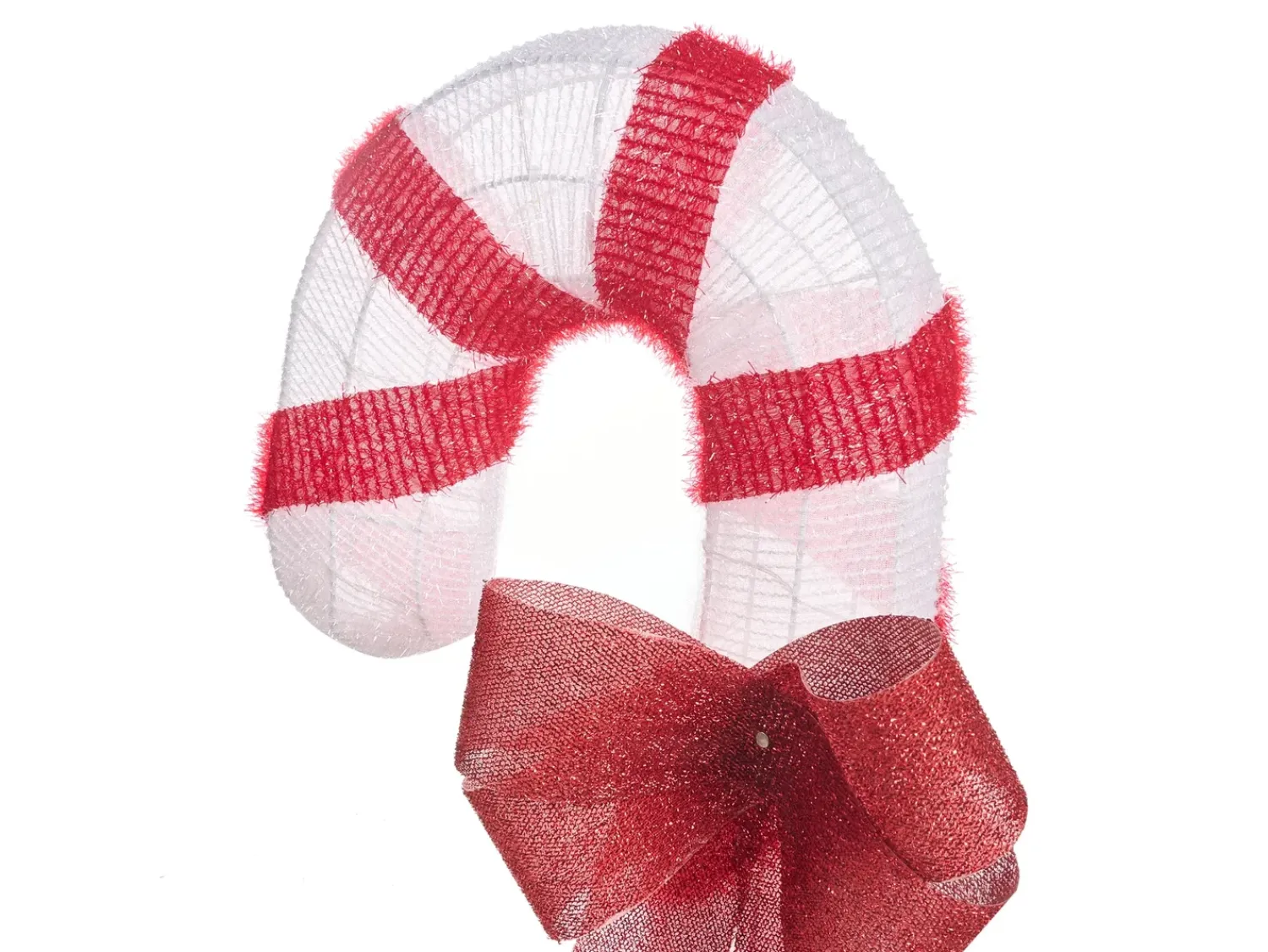 Beliani Decorazione per esterni LED ALARNI Bastoncino di zucchero 150 cm Rosso Bianco Rosso