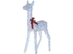 Hot Beliani Decorazione per esterni LED AURENNE Cervo 110 cm Bianco Bianco Rosso