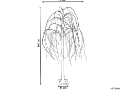Beliani Decorazione per esterni LED BALIONI Albero 180 cm Oro