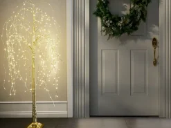 Beliani Decorazione per esterni LED BALIONI Albero 180 cm Oro