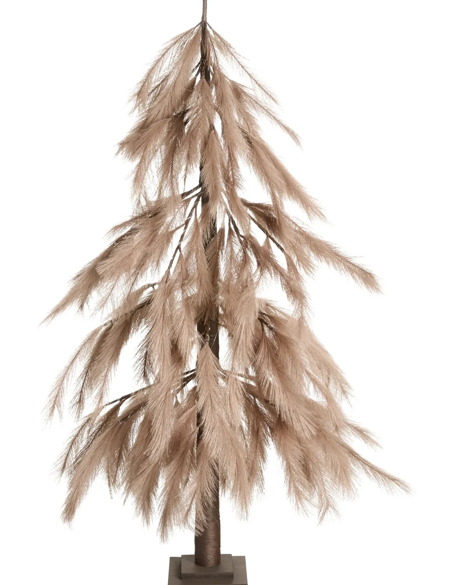 New Beliani Decorazione per esterni LED BIFROST Albero di Natale 123 cm Beige Beige Marrone