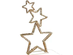 New Beliani Decorazione per esterni LED BURESO Stella 80 cm Oro
