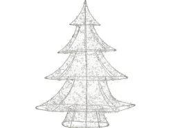 Clearance Beliani Decorazione per esterni LED BLONDUOS Albero di Natale 60 cm Argento