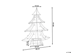 Clearance Beliani Decorazione per esterni LED BLONDUOS Albero di Natale 60 cm Argento