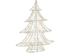 Clearance Beliani Decorazione per esterni LED BLONDUOS Albero di Natale 60 cm Argento