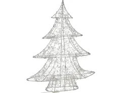 Clearance Beliani Decorazione per esterni LED BLONDUOS Albero di Natale 60 cm Argento