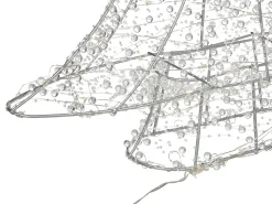 Clearance Beliani Decorazione per esterni LED BLONDUOS Albero di Natale 60 cm Argento
