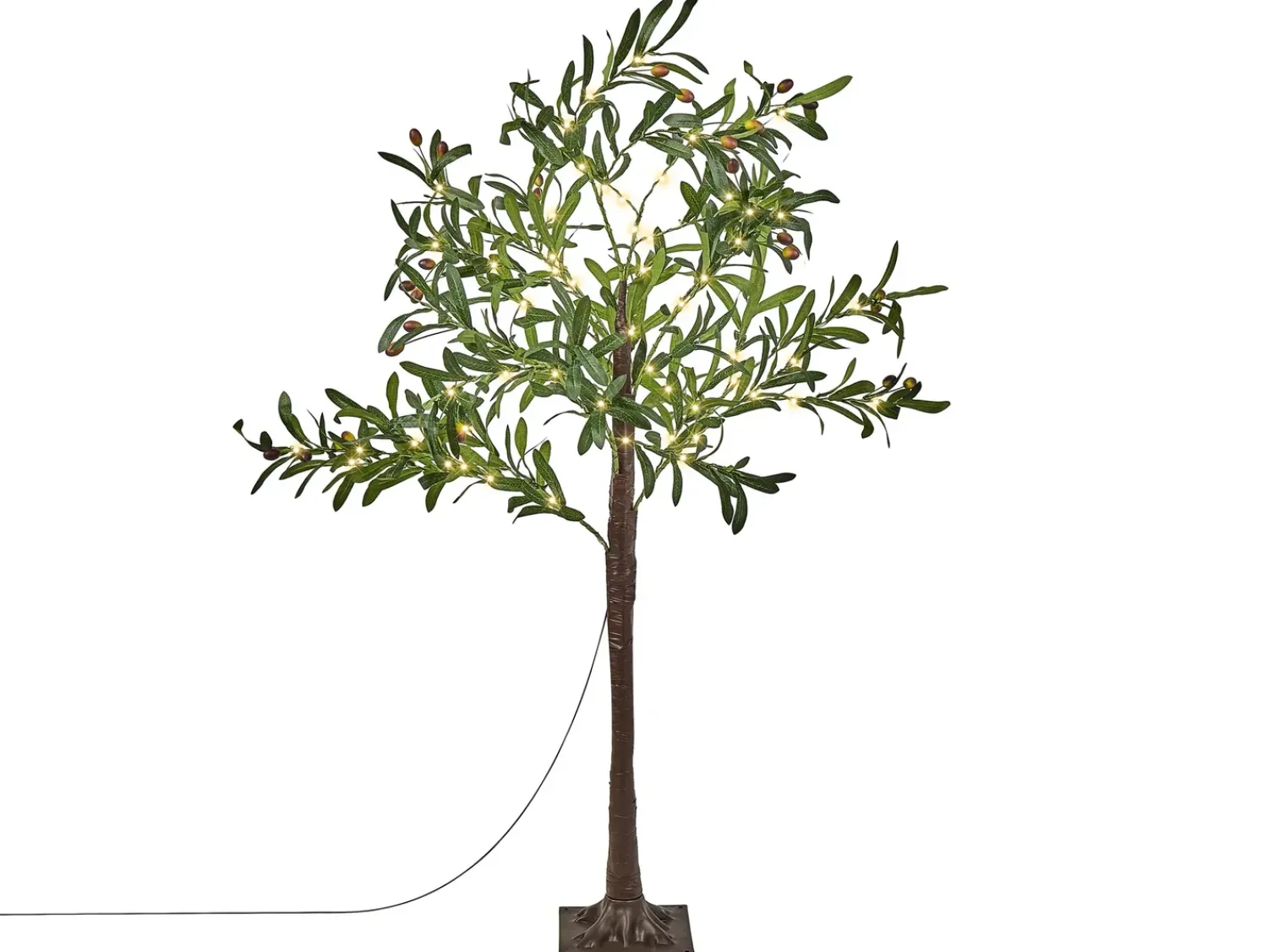 Sale Beliani Decorazione per esterni LED CELIONI Albero Verde Marrone Verde Nero