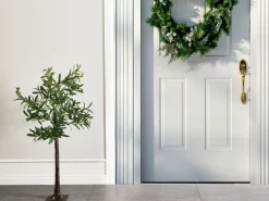 Sale Beliani Decorazione per esterni LED CELIONI Albero Verde Marrone Verde Nero