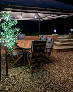 Hot Beliani Decorazione per esterni LED CELIONI Albero Verde Marrone Verde Nero