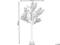 Hot Beliani Decorazione per esterni LED CELIONI Albero Verde Marrone Verde Nero