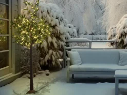 Hot Beliani Decorazione per esterni LED CELIONI Albero Verde Marrone Verde Nero