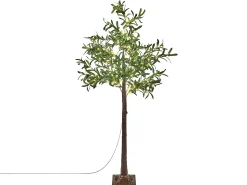 Hot Beliani Decorazione per esterni LED CELIONI Albero Verde Marrone Verde Nero