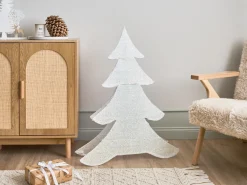 Beliani Decorazione per esterni LED EDASJON Albero di Natale 95 cm Bianco